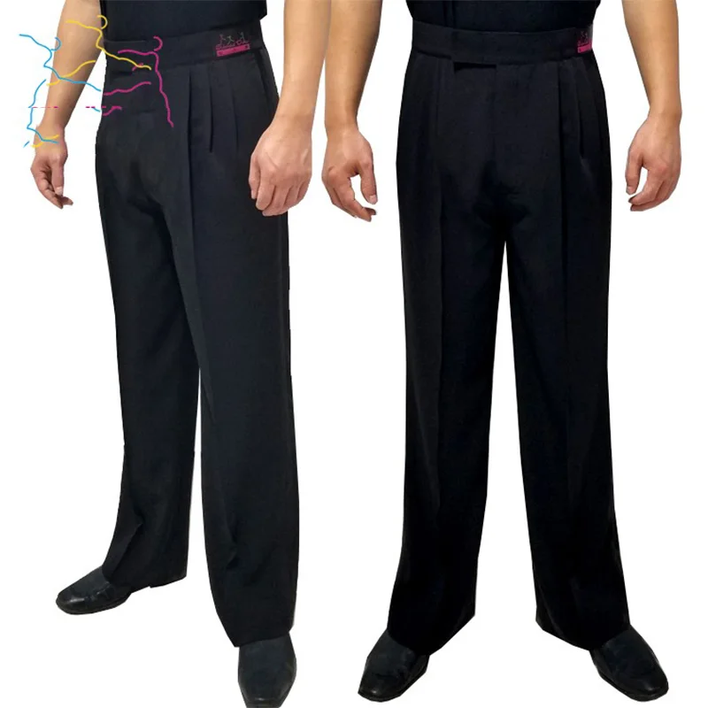 

Men'S Latin Dance Pants National Standard Ballroom Dancing Practice Clothes Samba Tango Cha Cha Salsa Dancing Trousers DNV13434