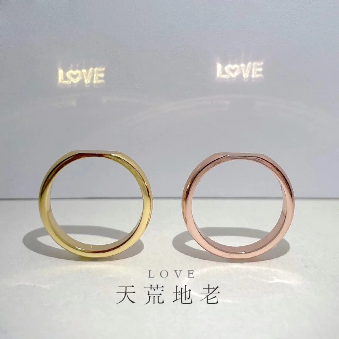 Wedding Rings Fashion Silver Color Diffractive Projection LOVE Rings for Wedding Band Women Engagement Ring Bridal Jewelry Gifts