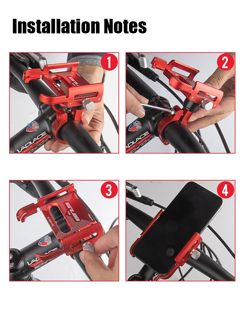 HSSEE Fahrrad-Telefonhalterung, CNC-Aluminiumlegierung 360° ° Rotierender MTB-Telefonhalter Fahrrad Moto Unterstützung Telephong Fahrradzubehör – Detail 13