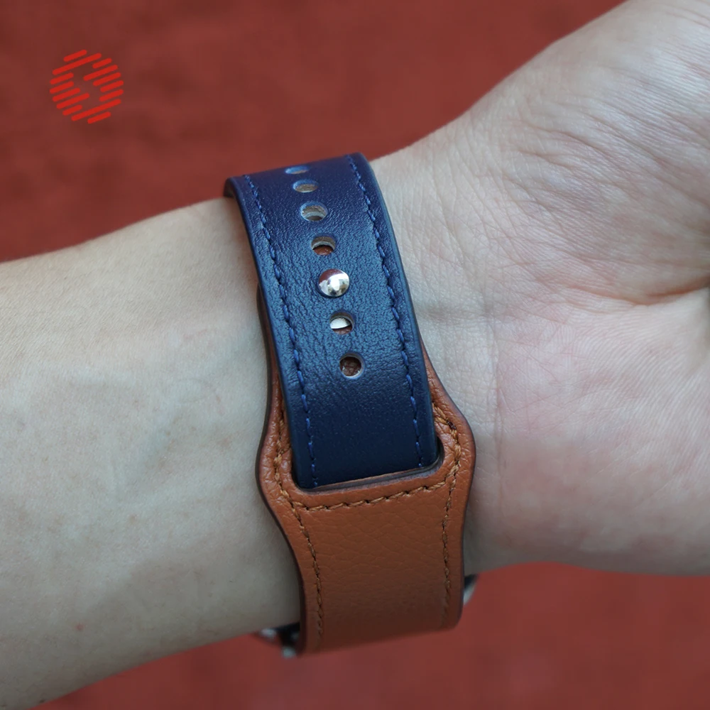 ShengOne حقيقية أزياء والجلود حلقة الفرقة سوار ل أبل ووتش سلسلة 5 4 40 44 مللي متر استبدال الملحقات حزام 3 2 1 38 42