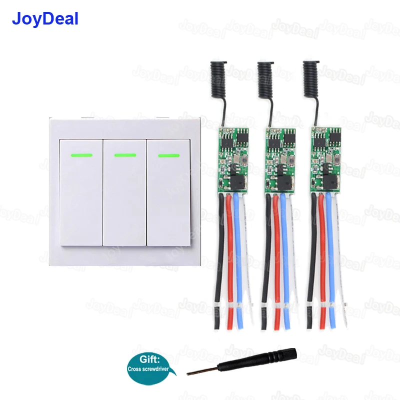 

Беспроводной микропульт дистанционного управления JoyDeal, 433 МГц, 3,6 В, 5 В, 12 В, 24 В