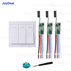 JoyDeal 433Mhz Wireless Micro Remote Control Switch Mini Receiver 3.6V 5V 12V 24V Long Range Small Led Light Switch Transmitter