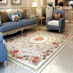Europe Pastoral Carpets For Living Room Home Carpet Bedroom Sofa Coffee Table Floor Rug Rectangle Countryside Mat Study Area Rug
