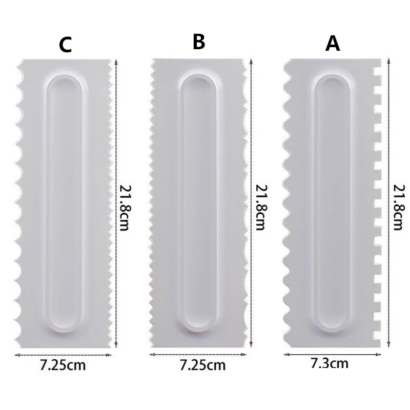 1Pcs Cream Scraper Pastry Cutters Baking Spatulas Irregular Teeth Edge Plastic Comb Cake Shape Tool DIY High Quality Mold