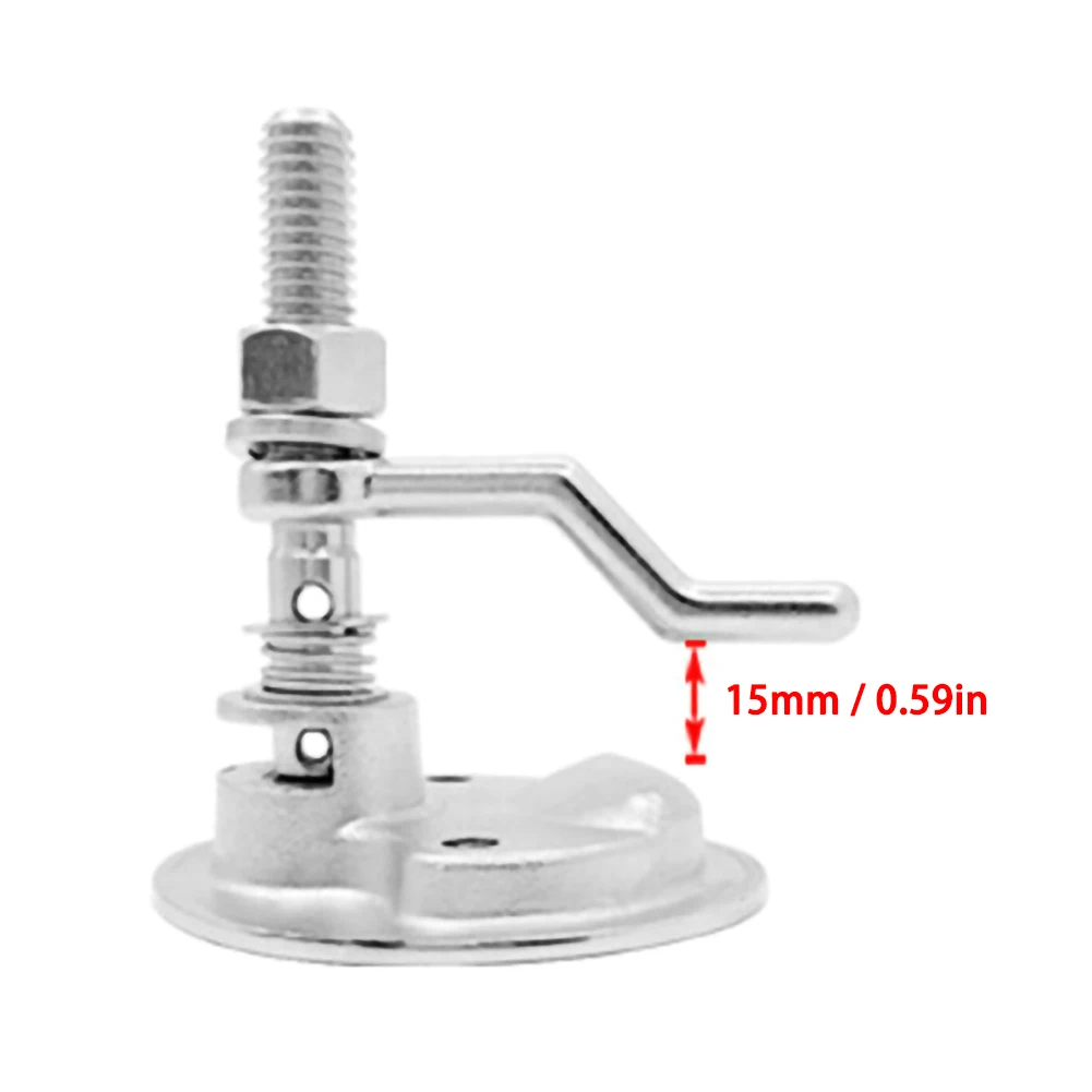 Marine Boat Hatch Latch Turning Lock Lift Handle Flush Mount 316 Stainless Steel Overall Diameter 64mm