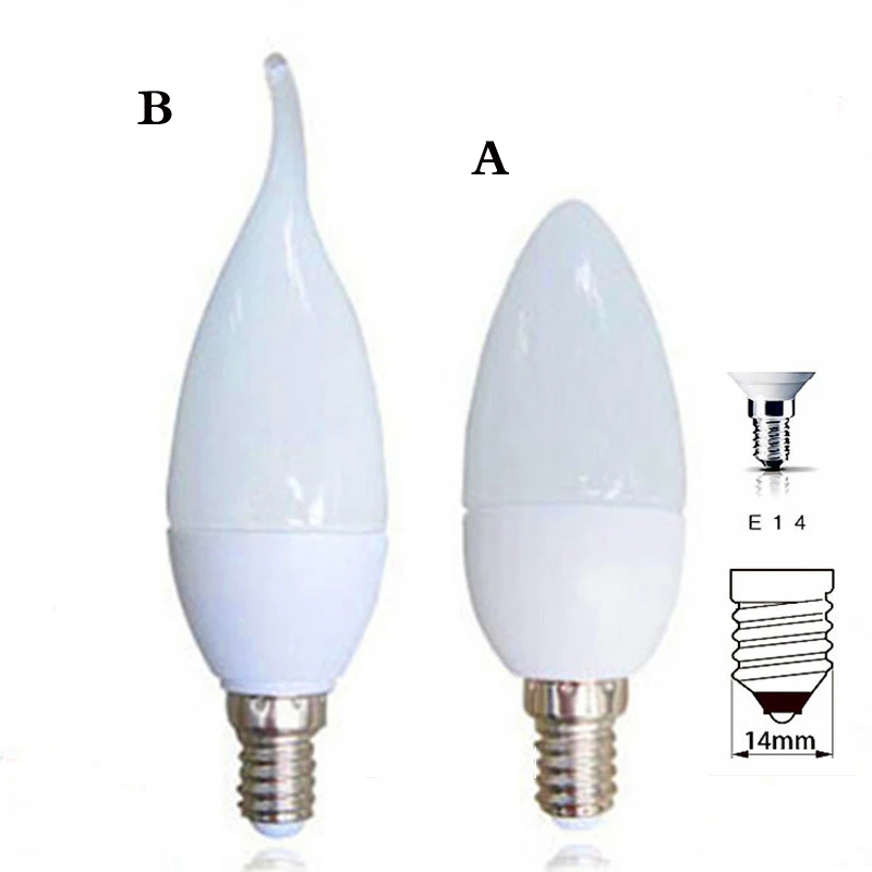 led candle lamp E14 5W 7W spotlight 8 10 leds smd2835 warm/cool white 220V led bulb indoors E14 chandlier partners super bright