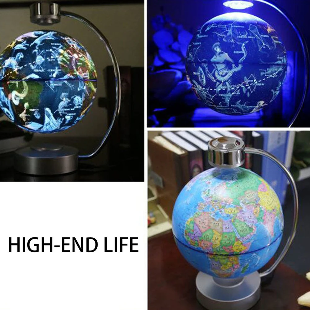 High-tech 8 Inch Magnetic Levitation Globe With LED Light Electronic Floating Globe for Child Home Bedroom decor Christmas gifts