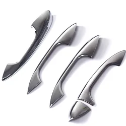 Chrome Carbon Fiber Door Handle Cover For Mercedes Benz C Class W205 GLC X253 E Class W213 LHD Car Styling Accessories Stickers