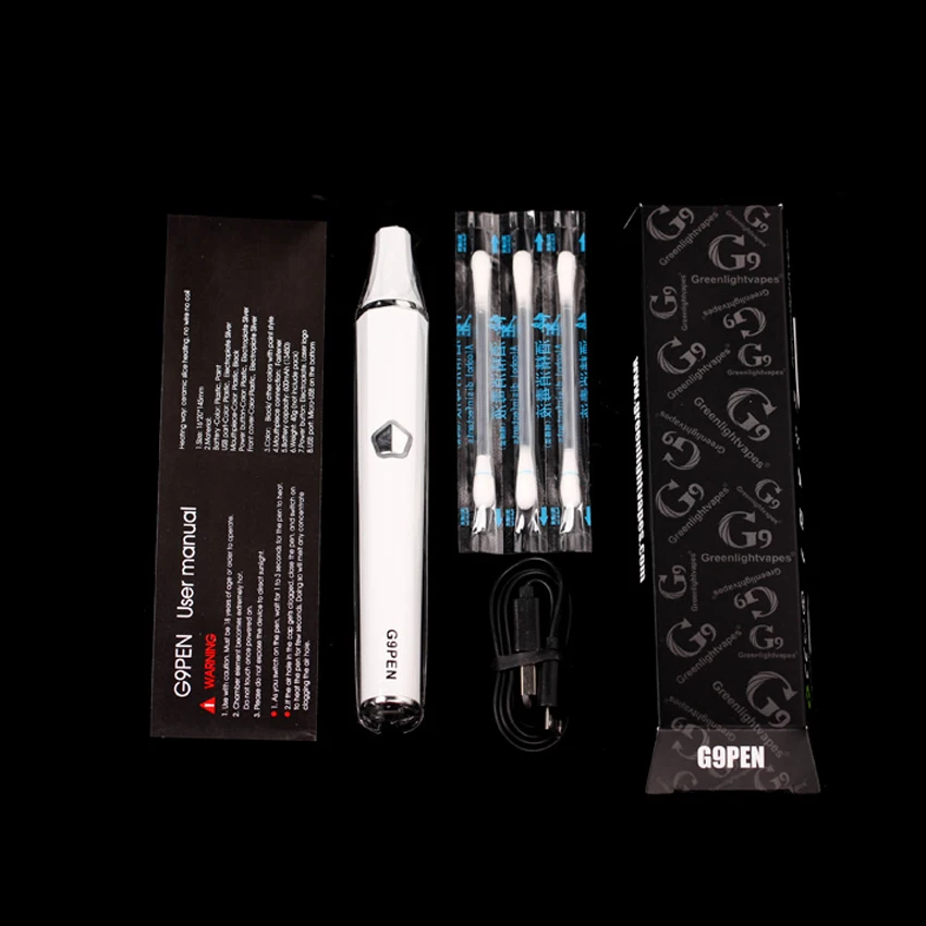 G9 Vape Pen Portable Temperature Control Vaper Wax Vaporizer Oil Ceramic Heat Chamber Coilless Electric Cigarette 400mAh Battery