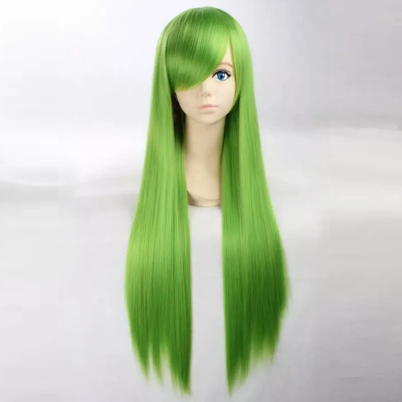 Code Geass.CC 100cm Long straight high temperature fiber fashion synthetic play wig Classic Cosplay Wig + Wig Cap