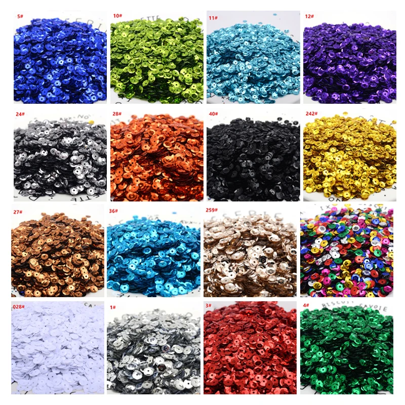 Multicolored blue glitter sequins nail sequins manicure decorations PVC glitter stickers for needlework 3D nail decoration