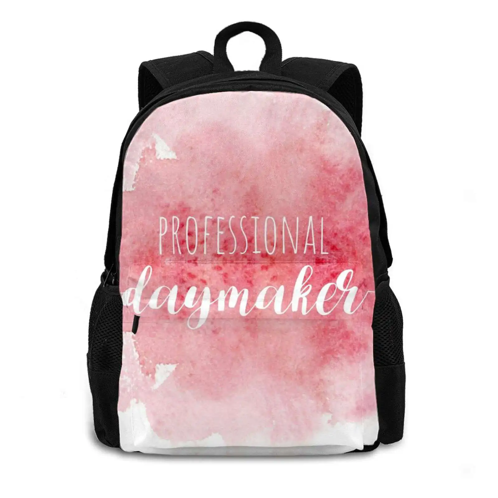 Professional School Bag Big Capacity Backpack Laptop Pretty Watercolor Fun Hairdresser Inspirational Motivational Quote Love