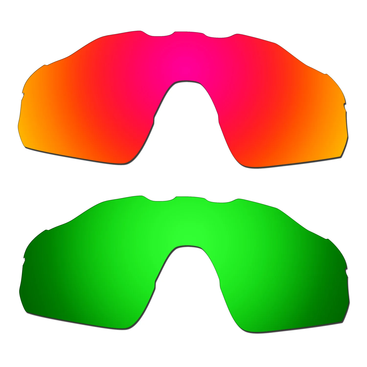 

HKUCO Polarized Replacement Lenses For Radar EV Pitch Sunglasses Red/Green 2 Pairs