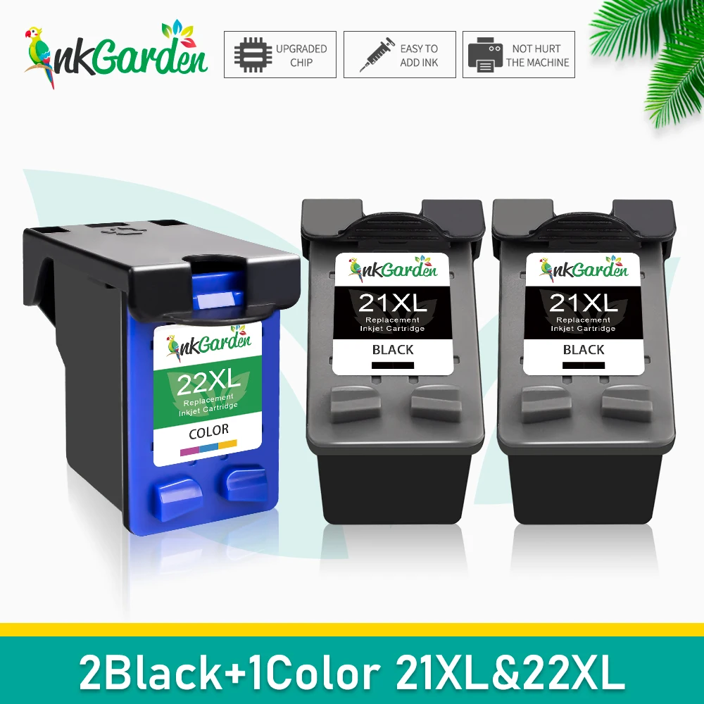 InkGarden wiederaufbereitet für HP 21 22 HP 21 XL 22 XL Tintenpatronen für HP Deskjet F2180 F2200 F2280 F4180 F300 F380 380 D2300