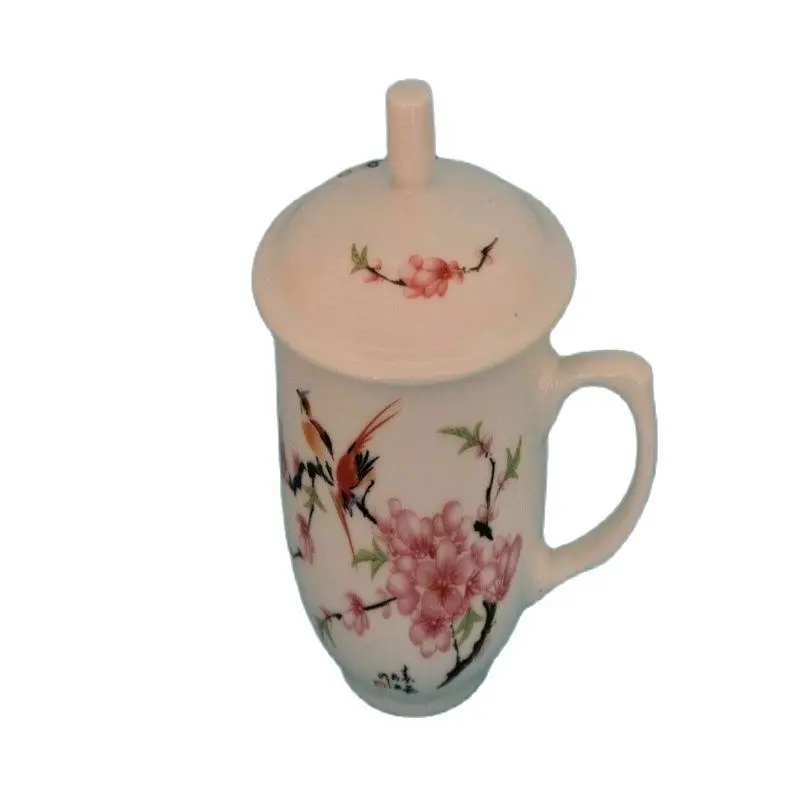 China's Old Porcelain Glaze Zhongnanhai Flower And Bird Tea Cup