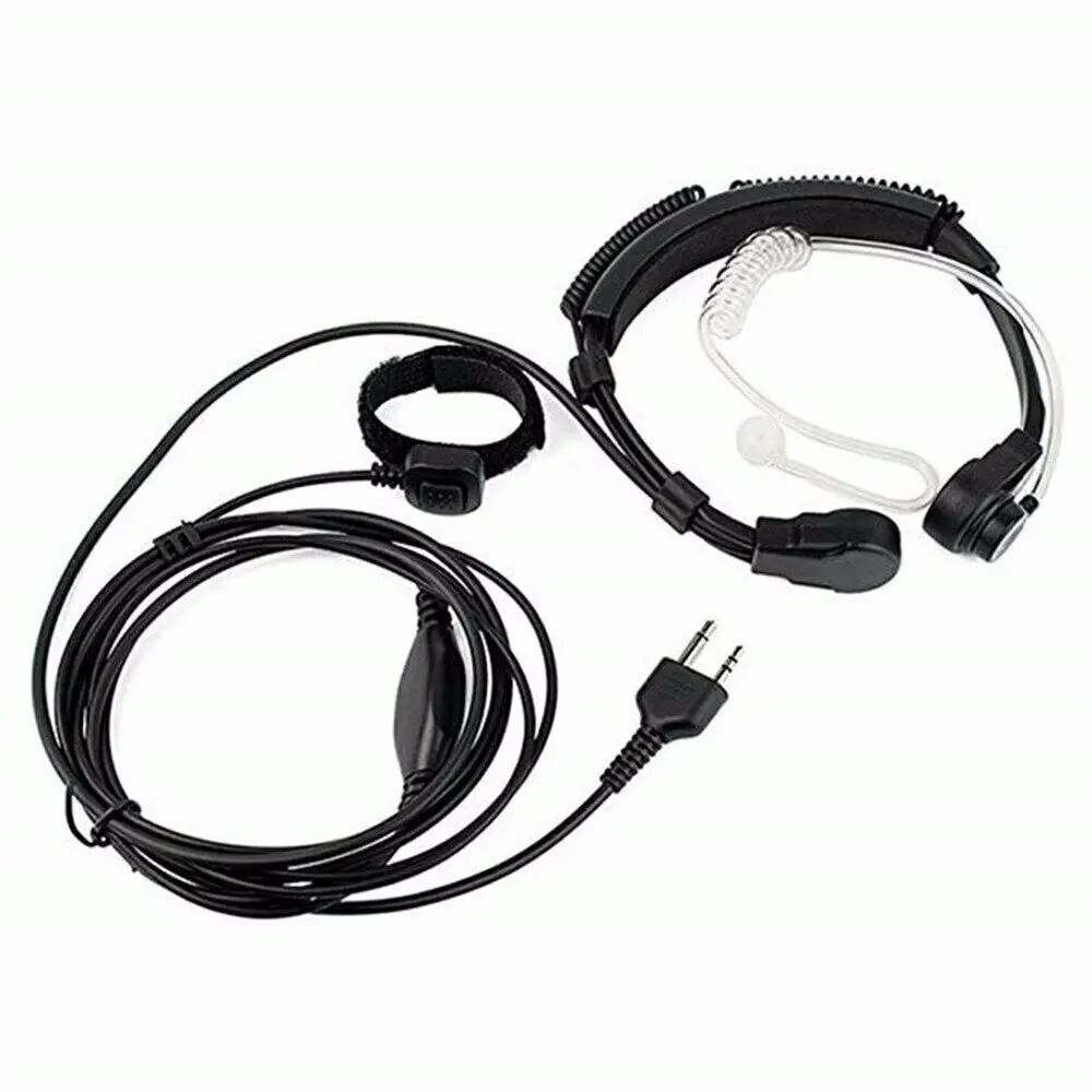 Oppxun Military Throat Microphone Headset Earpiece Mic PTT for Midland G5 G7 G9 Walkie