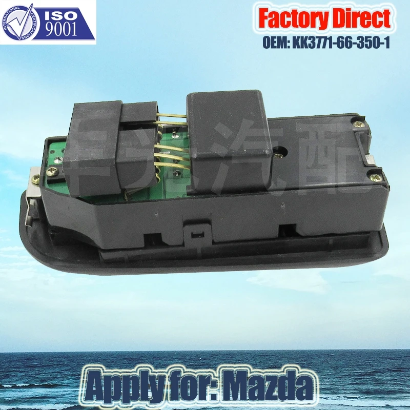 Factory Direct New Electric Auto Power Window Switch Apply for Mazda Left Driver Side LHD KK3771-66-350-1