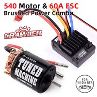 AUSTAR 540 Brushed Motor 21T 27T 35T 45T 55T with 60A Brushed ESC for 1:10 RC Crawler Axial SCX10 90046 Traxxas TRX4 D90 Tamiya