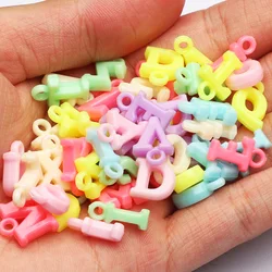 50pcs 4Color Mixed Acrylic Letter Beads Alphabet Charms Beads For Jewelry Making Diy Bracelet Necklace Pendant Accessories