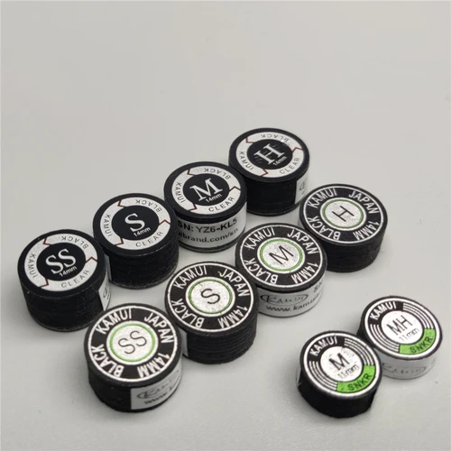 Kamui Tips-punta para taco de billar, color negro, transparente, estándar, punta para taco de billar, accesorios para billar y billar