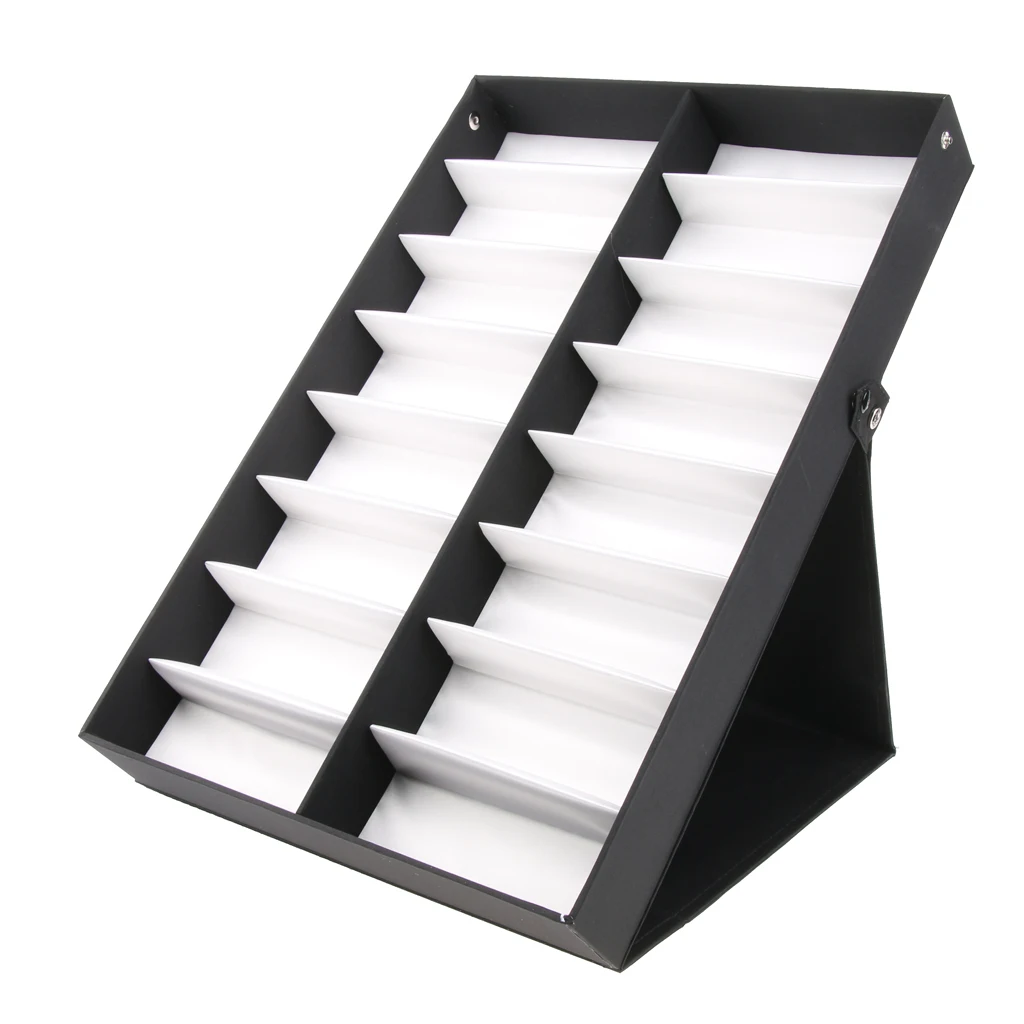 16 Slots Eyeglasses Storage Box Sunglasses Jewelry Display Case Eye Glasses Case Eyewear Sunglasses Display Storage Box Holder