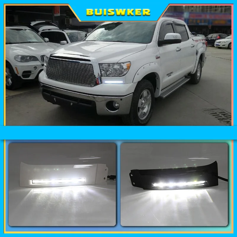 

LED Daytime Running Light For Toyota Tundra 2008 - 2013 Waterproof ABS 12V Yellow Turn Signal Indicator Light Bumper LED DRL