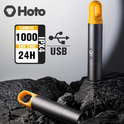 HOTO LED Flashlight Power Ultra Bright Torch 5 Lighting Modes Zoomable Outdoor Camping Bicycle Light 18650 Lithium Battery