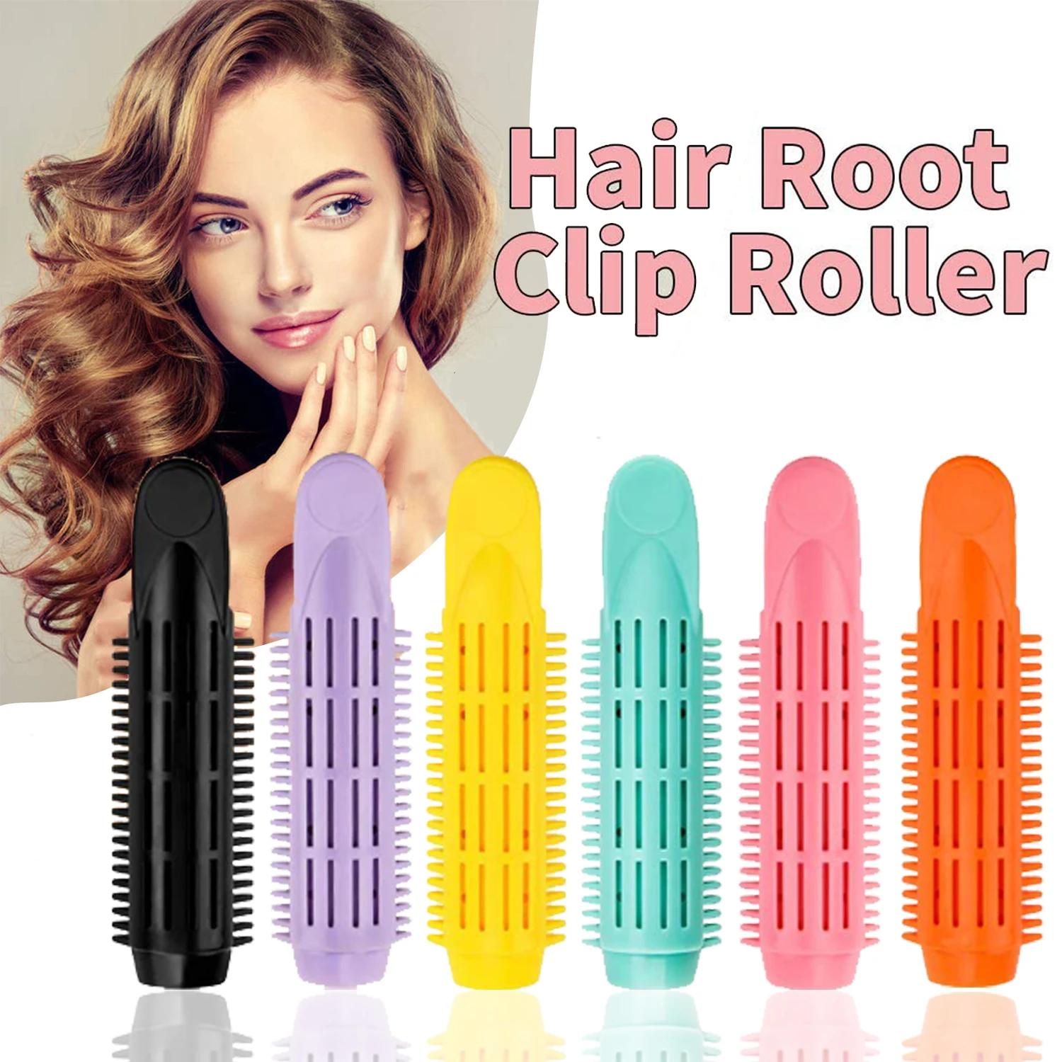 6 Pieces  Professional Hair Root Rollers Clips Natural Fluffy Naturally Hair Curler Twist Wave Fluffy Plastic Hair Styling Tool