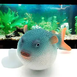 Fish Tank Decoration Artificial Luminous Small Puffer Aquarium Fluorescent Ornaments Rubber Simulation Puffer Aquatic Ornaments