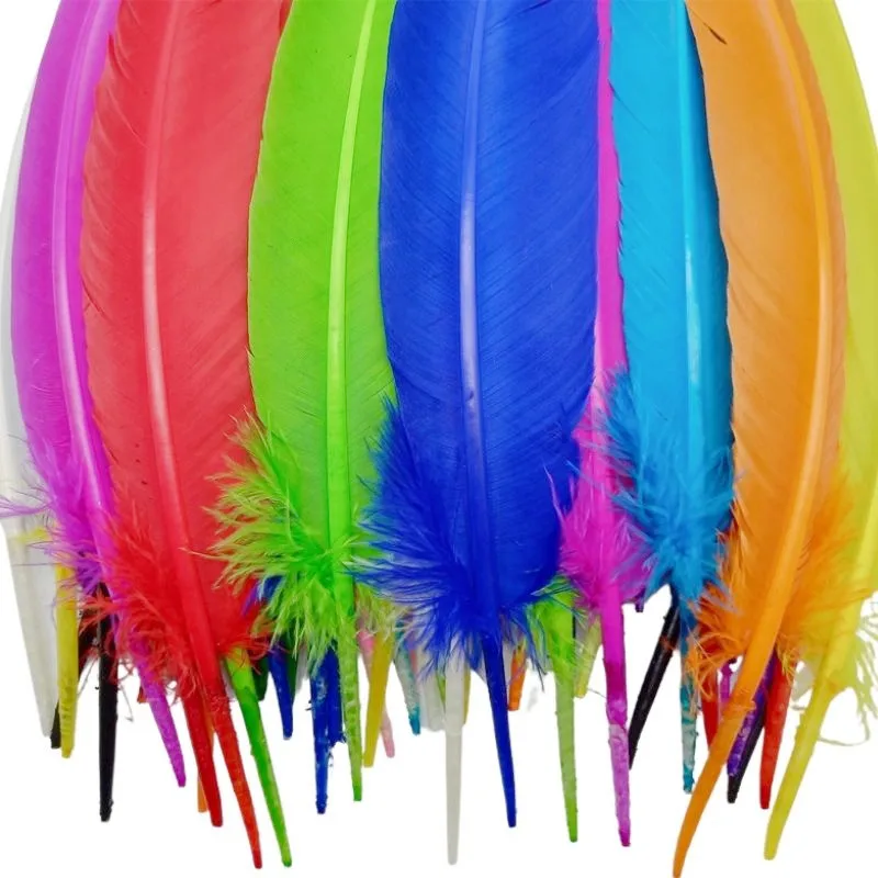 10 قطعة ريش تركيا الطبيعي أعمدة لتقوم بها بنفسك الدراج بلوماس ملحقات للحرف اليدوية صنع المجوهرات زي الديكور الزفاف 25-30 سنتيمتر #5