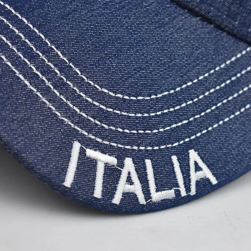 Baseball Cap Sun hat Italy Roma Letter Embroidery Leisure Fashion Sun hat Spring Autumn baseball Sport cap Hip Hop Fitted Cap