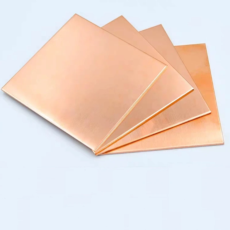 Copper Plate Sheet 0.8mm to 5mm C11000 ISO Plates High Pure  Cu Tablets Strip Shim Thermal Pad DIY Customized CNC service