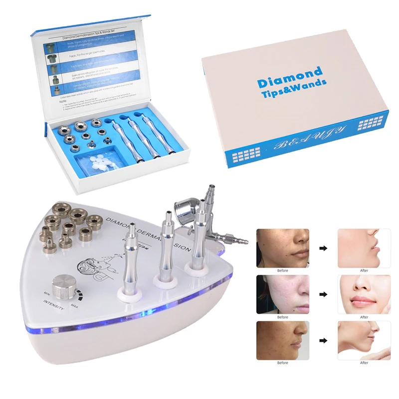 Kim Cương Dermabrasion Tẩy Tế Bào Chết Máy Nano Dưỡng Ẩm Phun Nước Loại Bỏ Mụn Đầu Đen Nhăn Mặt Bóc Máy