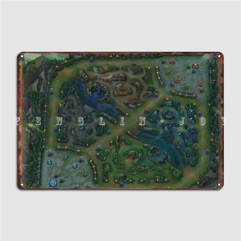 Summoners Rift Metal Plaque Poster Cinema Living Room Club Bar Retro Painting Décor Tin Sign Poster