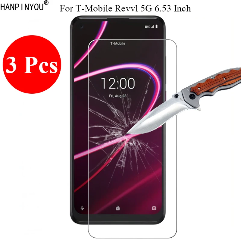 3 Pcs/Lot New 9H 2.5D Tempered Glass Screen Protector For T-Mobile Revvl 5G 6.53