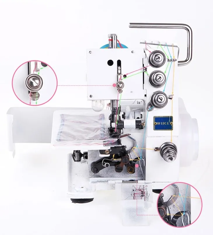 เครื่องใช้ในครัวเรือนอุตสาหกรรมDual-Purposeสี่สายสามด้ายตะเข็บแบน,Overlock Machine,ไฟLED