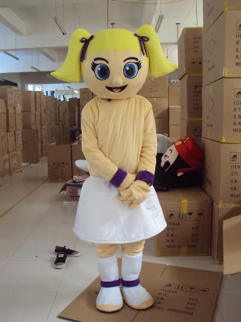 

Ohlees girl mascot costume picture is example only,do custom according to customer design