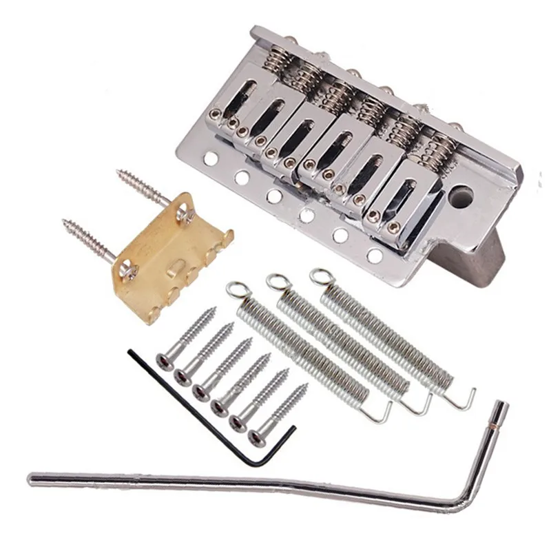 EIN Satz Linkshänder E-Gitarre Brücke Sattel Einzelne Tremolo Brücke System Verdickte Basis Gitarre Zubehör Teile – Detail 8