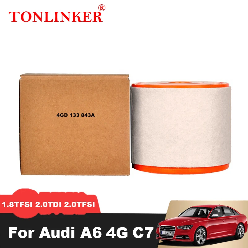 

Воздушный фильтр TONLINKER 4GD133843A для Audi A6 C7 4G 1,8 TFSI 2.0TDI 2,0 TFSI 2011 2012 2013 2014 2015 2016 2017, автомобильные аксессуары