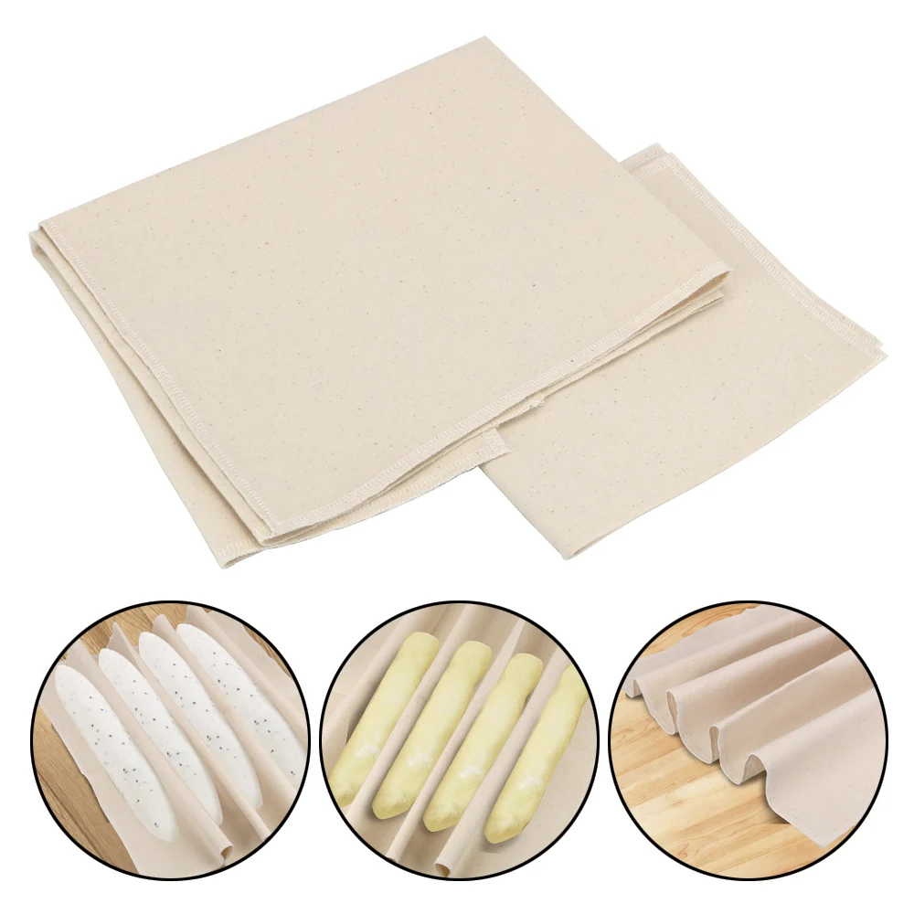 

Linen Fermented Cloth Dough Bakers Pans Proving Bread Baguette Flax Cloth Pastry Baker's Couche Proofing Cloth Baking Mat