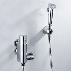 Thermostat Bidet Set Wall Mounted Bathroom Shower Toilet Portable Sprayer Kit Cold Hot Water Hygienic Shower Thermostatic Valve