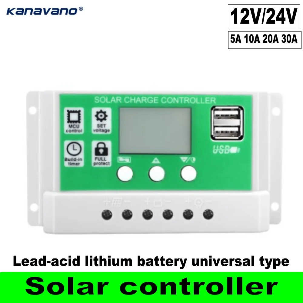 Solar Controller 12v 24v Full-automatic Charge And Discharge Lithium Lead-acid Universal Battery Board Smart Home Charger