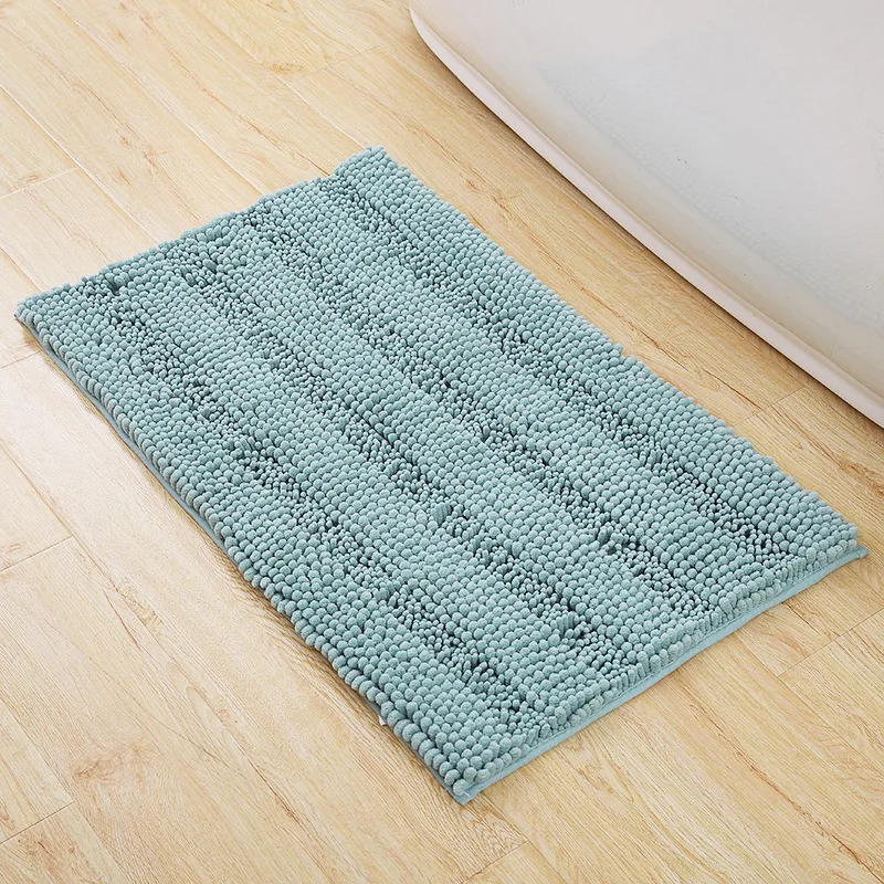 Chenille Bathroom Rug Long Floor Door Mat Absorbent Bedroom Non-Slip Carpets Toilet  Floor Kitchen Rugs Door Wiper Soft Doormat