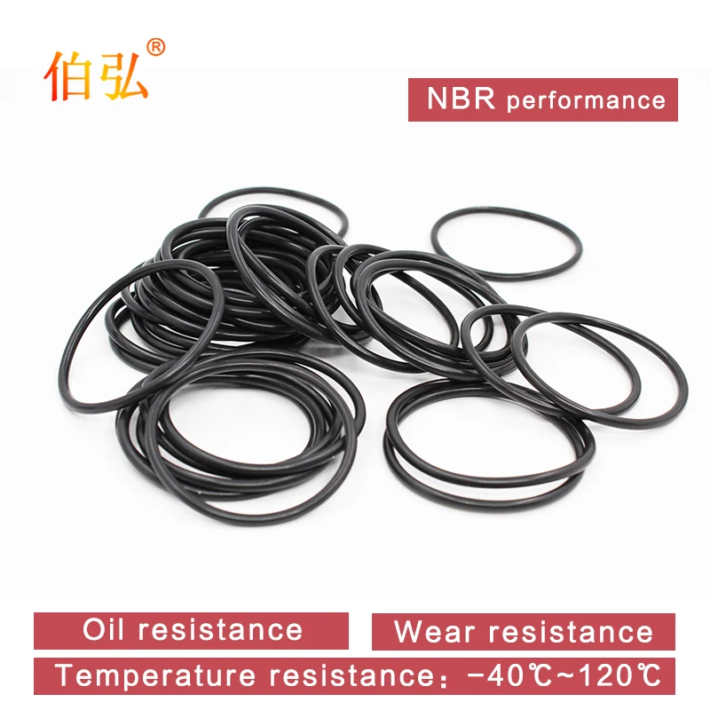 10PC/lot Rubber Ring NBR Sealing O Ring OD52/54/55/56/60/62/65/70/75/80/85/90/92/95/100*2mm O-Ring Seal Gasket Oil Ring Washer