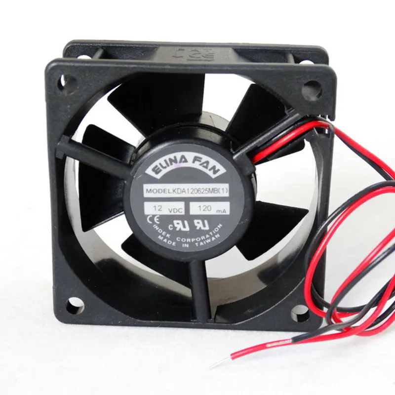 

New Original ELINA FAN KDA120625MB DC12V 120mA 60x60x25MM 6CM 2Lines Cooling fan