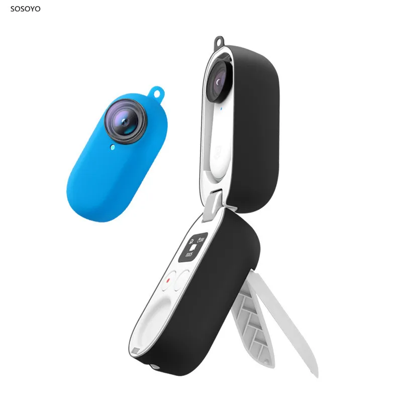 Insta360go2カメラアクセサリー用シリコンケース,充電ボックス,保護コンパートメント,防塵収納ケース