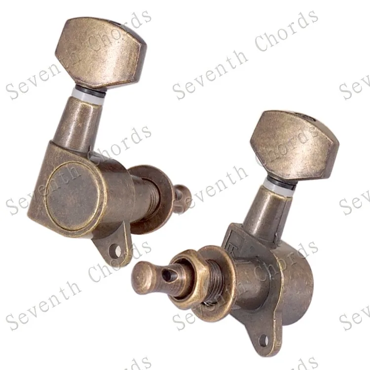 1 Set Bronze-Kupfer-Stimmwirbel für E-Gitarre und Akustikgitarre, Stimmmechaniken, Saiten, Knöpfe, Stimmapparate, Zubehörteile – Detail 9