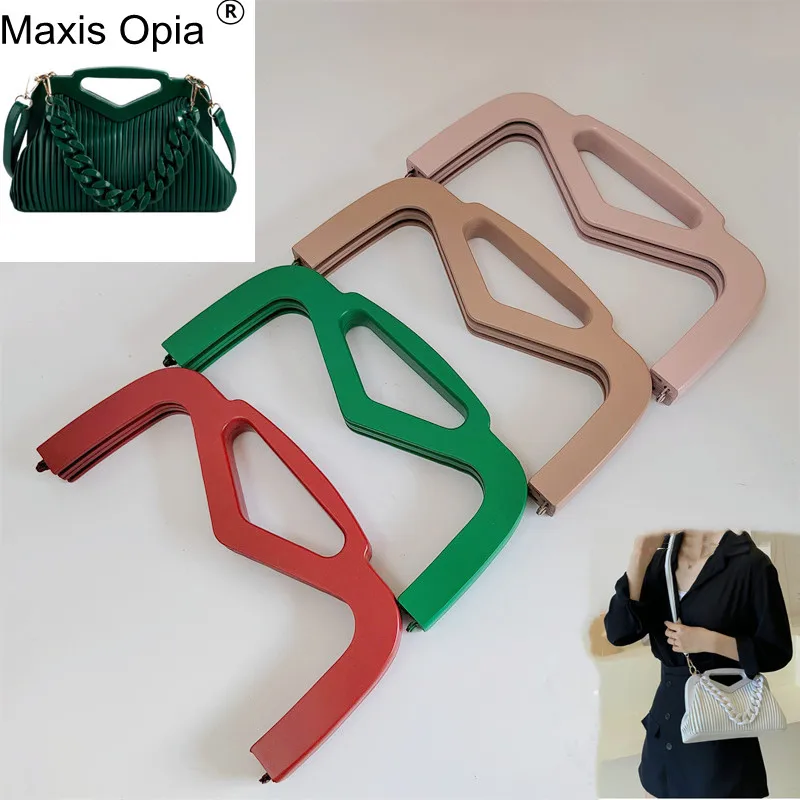 1 Set Wholesale Wood Purse Frame Wooden Material  DIY Bag Frames Sewing Clutch Handle Hardware Coin Purse Frame Obag Hanger