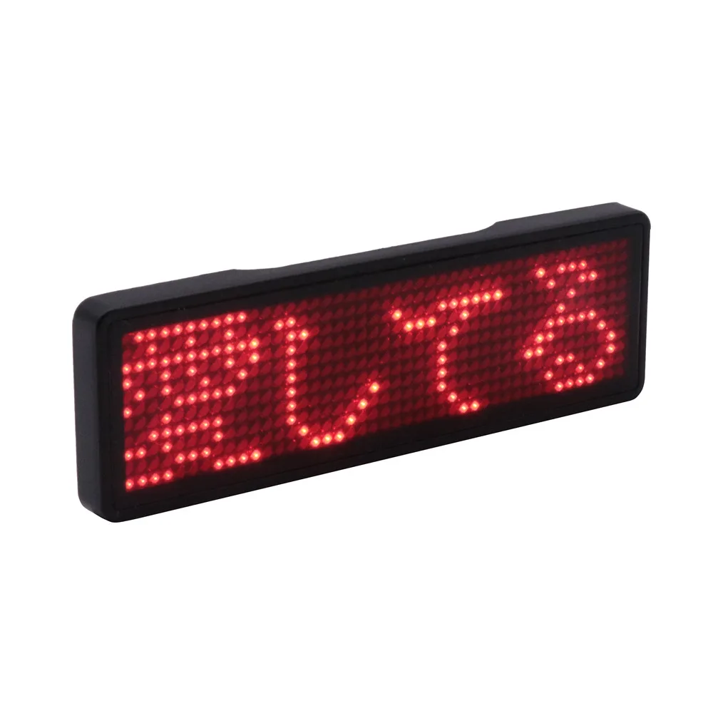 New bluetooth programmable mini LED display rechargeable indoor outdoor body LED sign backpack LED sign LED name badge