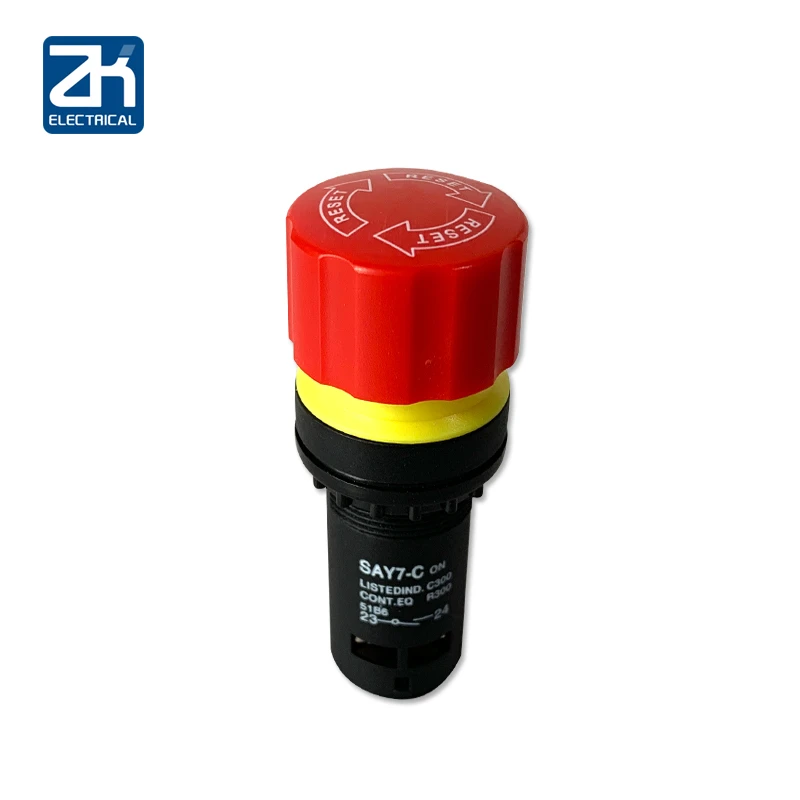 

10pcs SAY7-C ABB-11ZS emergency stop button switch with self-locking 22mm rotation reset